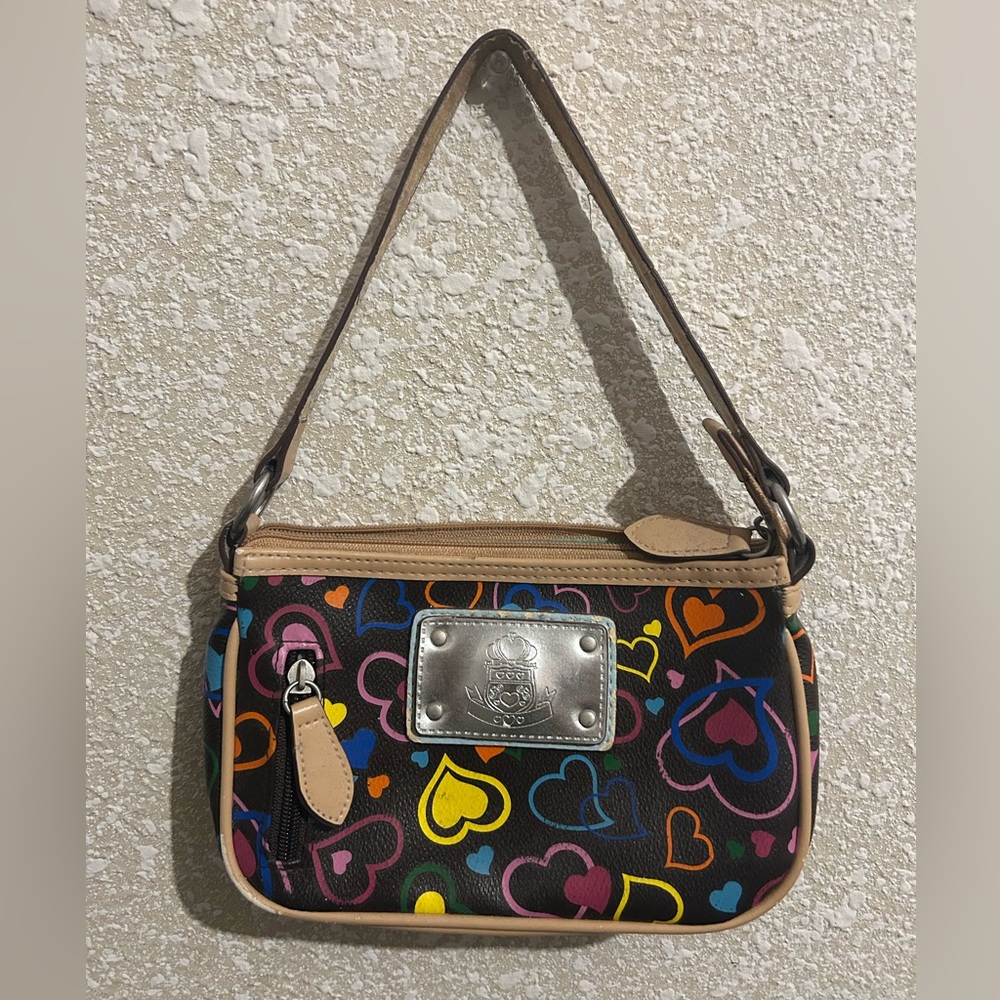 Colorful Heart Pattern Shoulder Bag